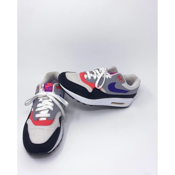 Nike Shoes - Nike Air Max 1 Women's Raptors Black Purple Gray Pink White Size 7 | 319986-114